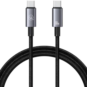 USAMS US-SJ661 čierna / Dátový kábel / USB-C - USB-C / 60W / 1,2m / Nylon (SJ661USB01)