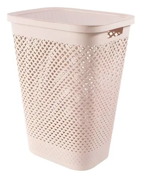 Curver Pure 55 l ružová s vekom / Kôš na bielizeň / Recyklovaný plast (251584)
