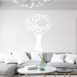 Veselá Stena Samolepka Tajomný strom Farba: červená, Veľkosť: 100 x 136 cm