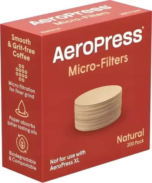 AeroPress Papierové filtre Natural Standard 200 ks (2502010050) / Filtre na kávu / Nebielené / pre AeroPress (2502010050)