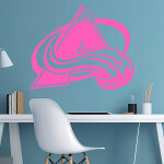 Veselá Stena Samolepka Hokejový tím Colorado Avalanche Farba: oranžová, Veľkosť: 60 x 49 cm