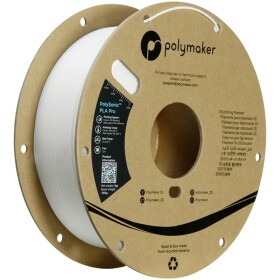 Polymaker PA13001 vlákno pre 3D tlačiarne PLA+ filament pre vysokorýchlostnú 3D tlač, Nárazuvzdorný 1.75 mm 1000 g biela PolySonic™ 1 ks; PA13001