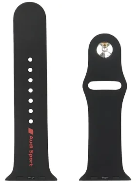 AUDI Sport Red Logo pre Apple Watch 44/45/46/49mm čierna / Remienok / silikónový (AUS-SR-AW44-49-R8/D2-BK)