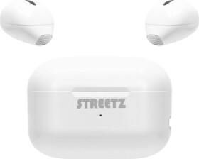 Streetz Mini bevielės ausinės STREETZ su krovimo dėklu, True Belaidės Stereo, baltos / TWS-114