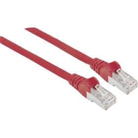 Intellinet 736879 RJ45 sieťové káble, prepojovacie káble CAT 6A S/FTP 10.00 m červená fóliové tienenie, tienenie pletivom, bez halogénov 1 ks; 736879