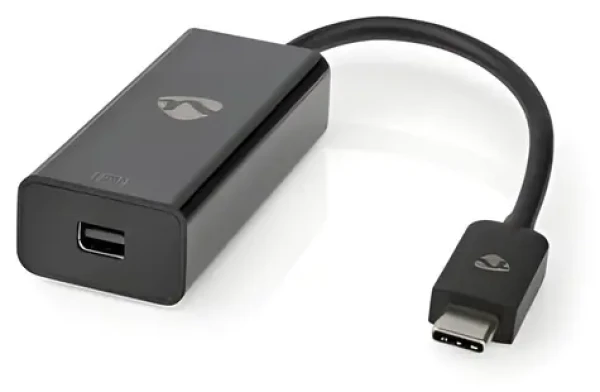 Nedis USB-C adaptér na Mini DisplayPort čierna / Adaptér / USB 3.2 Gen 1 / 8K/60Hz / 0,20 m (CCGP64452BK02)