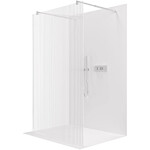 CERANO - Sprchová zástena Walk-in Onyx Duo Ľ/P - 8 mm - okrúhla vzpera - chróm, ryhované sklo - 160x200 CER-8050BD2259