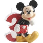 Tortová sviečka Mickey 6,5 cm číslo 3 - Dekora