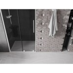 MEXEN/S - Velár posuvné sprchové dvere 110, grafit, biela 871-110-000-41-20