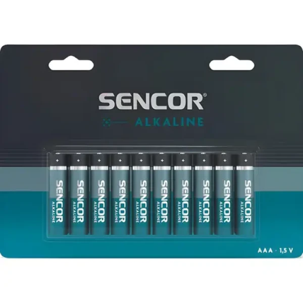 Sencor Alkalická batéria AAA 10 ks / Batéria / alkalická / jednorazová (SBA LR03 10BP AAA Al)