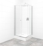SAT - Set sprchovacieho kúta a vaničky, štvorec 80x80 cm Multi Basic SIKOBKMUQ80CRT SIKOBKMUQ80CRT