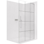 CERANO - Sprchová zástena Walk-in Onyx L-pravá vzpera - 8 mm - chróm, industriálne sklo - 150x200 CER-8050BD1350