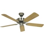 CasaFan Classic Royal 132 BN stropný ventilátor, 59 W, (Ø x v) 132 cm x 230 mm, chróm (kartáčovaný), 513214; 513214