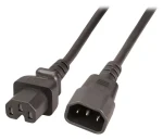 EFB C14 - C15 / Predlžovací napájací kábel / 2 m / 10 A / čierna (EK585.2V2)
