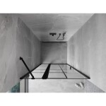 MEXEN - Mist sprchové dvere krídlové ľavé 90, čierna dekor, čierna 8A4-090-000-70-77-L