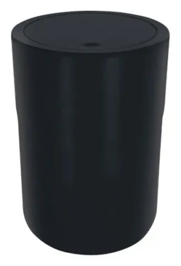 Spirella COCCO čierna / Výklopný odpadkový kôš / plast / 5 l / výklopné veko / 19 x 26 cm