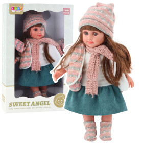 Mamido Bábika Sweet Angel v zimnom oblečení s doplnkami 36 cm