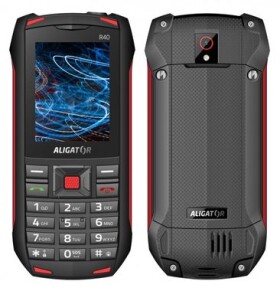 Aligator R40 eXtremo čierno-červený / 2.4 / 5MP / Dual-SIM / IP68 (AR40BR)