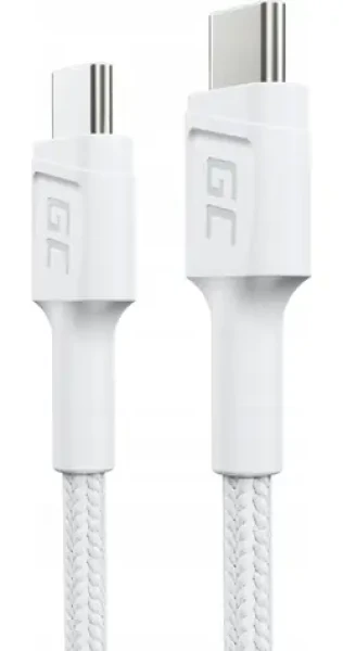 Green Cell KABGC31W PowerStream biela / Kábel / USB-C (M) - USB-C (M) / 30 cm / PD (KABGC31W)