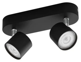 Philips Star 2x4.5W čierna / LED bodové svietidlo / 1000lm / 2700K / IP20 / stmievateľné (SKL000407604)