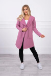 Voľná bunda s kapucňou 8928 tmavoružová - Kesi UNI