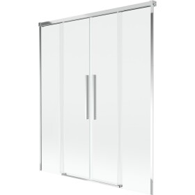 MEXEN/S - Rox vaňová zástena 2-krídlová posuvná 140 x 150, transparent, chróm 8C9-140-002-01-00