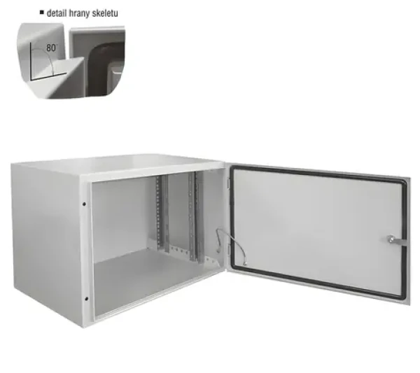 DATACOM 19" vonkajší rozvádzač 6U šedý / Rozvádzač (RACK) / Nástenný / 600x400 mm / IP65 (71946)