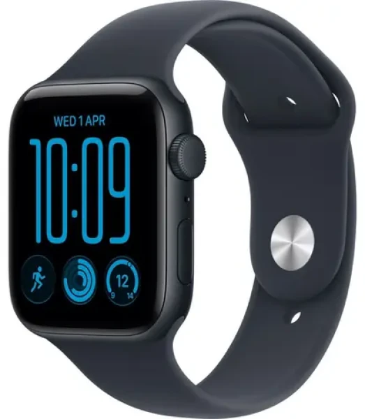 Apple Watch SE 3 (2026) GPS 40mm Temne atramentové hliníkové telo - Námornícky modrý športový remienok S/M / 130-180 mm (MJKY4MP/A)