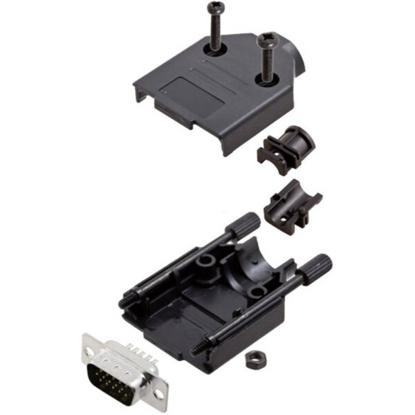 Amphenol L17DTPK-P-09+L717HDE15P sada D-SUB kolíkové lišty 180 ° Pólov: 15 spájkovaný 1 ks; L17DTPK-P-09+L717HDE15P