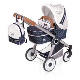 DeCuevas Skladací kočík pre bábiky 3 v 1 s batôžkom TOP Collection 2020 - 70 cm