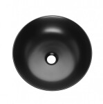 INVENA - Umývadlo na dosku DOKOS 39,5 cm, čierna pololesk CE-19-005-C