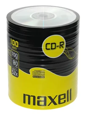 Maxell CD- R 700 MB / 52x / 80 min / 100 ks / Spindl (MX624037)
