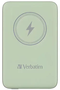 Verbatim Charge 'n' Go zelená / Powerbanka / 10 000 mAh / USB-C / MagSafe / 15W bezdrôtové / 20W PD (32246)