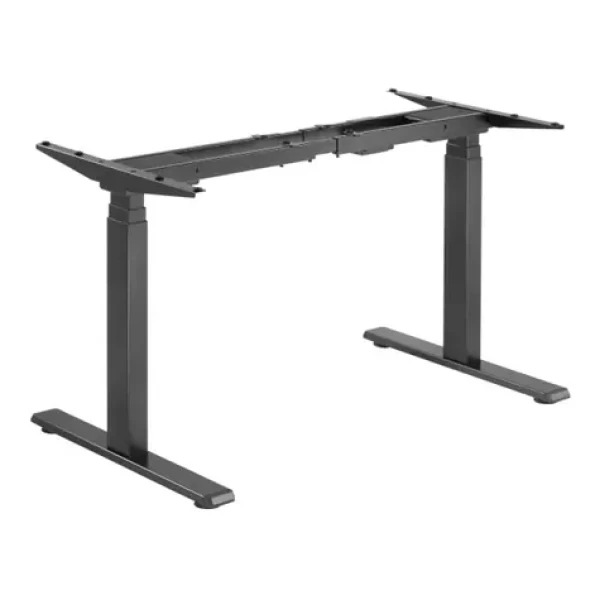 Brateck M08-23DE čierna / Výškovo nastaviteľná stolová podnož / elektricky nastaviteľná výška / 62-128cm / nosnosť 100kg (BRM0823DE)