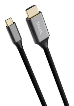 Trust Calyx USB-C na HDMI čierna / Redukcia / 2 m / 4K (3840×2160) (25630)