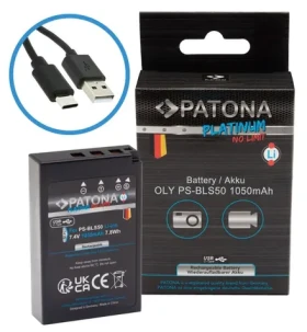 Patona BLS-5/BLS5 / Batéria pre fotoaparát Olympus / 1050mAh / Li- ION Platinum / USB-C nabíjanie (PT1415)
