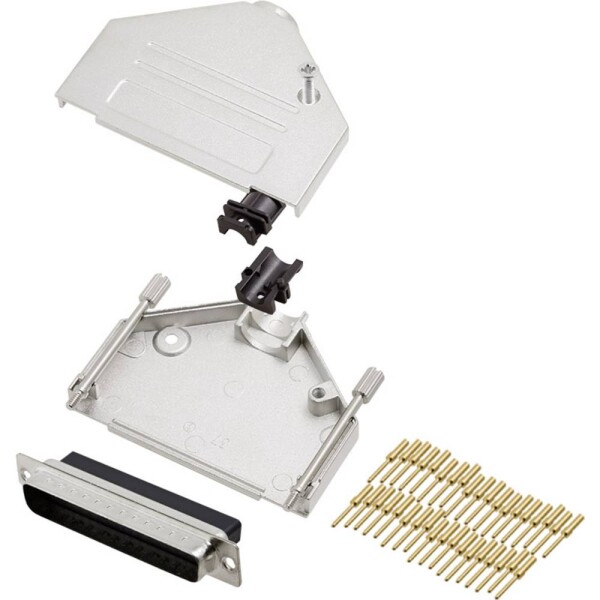 Encitech DTZK37-DBCP-K 6355-0050-04 sada D-SUB kolíkové lišty 180 ° Pólov: 37 krimpované 1 ks; 6355-0050-04
