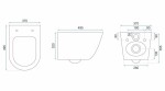 REA - Závesná WC misa vrátane sedátka Carlos Nature Marble REA-C6606