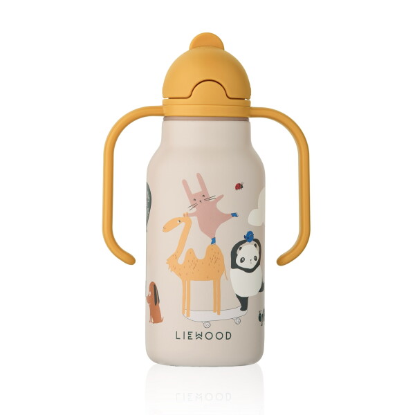 Liewood Termofľaša s úchytmi Kimmie 250 ml Around the world Sandy