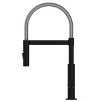 Eisl Eisl - Drezová stojánková batéria s výsuvnou spŕškou MIAMI čierna matná / chróm (79146) 79146