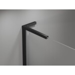 MEXEN/S - Mist Lsprchovací kút päťboký krídlový asymetrický 90 x 80, transparent, čierna 8A8L-090-080-70-00