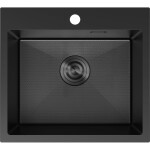MEXEN - Solix oceľový drez 1-bowl 500 x 450 mm, čierna HC 6402501000-70HC