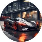 Jedlý papier Super car šedé 19,5cm - Pictu Hap - Pictu Hap