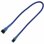 Nanoxia NX3PV30B predlžovací kábel 3-pin Molex 30cm modrá / 9-2-000 (NX3PV30B)