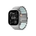 Nomad Stratos Band FKM remienok pre Apple Watch 45/46/49mm strieborná/modrá (NM009902858)