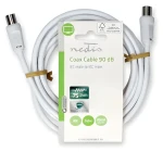 Nedis Koaxiálny kábel IEC(M)-IEC(M) biely / Kábel / 75 Ohm / Dvojité tienenie / 90 dB / 3 m (CSGL40200WT30)
