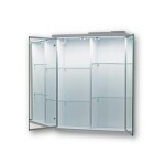OLSEN SPA - Vrchný zrkadlová skrinka NICE s LED osvetlením - Rozmery skriniek - 80 × 64 × 15 cm OLNNIC80