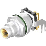 Weidmüller SAIEW-M8S-4S-H12TL zabudovateľný zástrčkový konektor pre senzory - aktory, 2424450000, piny: 4, 10 ks; 2424450000