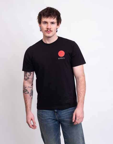 Edwin Japanese Sun TS Black garment washed S