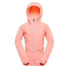 Dětská softshellová bunda s membránou ALPINE PRO SPERTO neon salmon 164-170